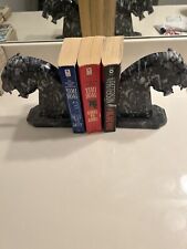 Vintage Grey Marble Panther Bookends Heavy  picture