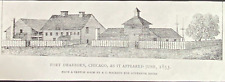 REPRODUCTION Engraved Print ~ 1853 Fort Dearborn Chicago IL picture