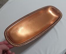 Beautiful Vintage GREGORIAN Copper Tray, Hammered Long 14