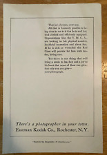 1918 World War I Eastman Kodak Your Photograph Vintage Print Ad Full Page B&W picture
