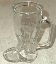 VTG FRANKENMUTH MICHIGAN ~ BAVARIAN INN  ~ CLEAR GLASS BOOT MUG CUP 1978 picture