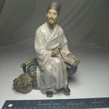 Shiwan Chinese Mudman Scholar Doctor Seated Figurine 60s/70s Vintage 9