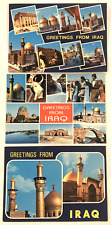 LOT OF 3 DIFFERENT GREETINGS FROM IRAQ POSTCARDS EACH W/ MULTIPLE PHOTOS VG A7 picture
