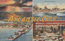 c1930s Atlantic City, New Jersey w/ Four Scenes Including Deep Sea Net Haul 1040 picture