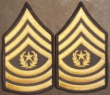 Pair (2) US Army Command Sergeant Major CSM Rank Insignia Patch Dress CLASS A 4