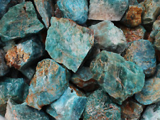 Blue Apatite - Large Rough Rocks for Tumbling - Bulk Wholesale 1LB options picture