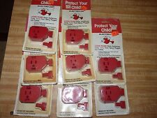 Vintage Childproof Electrical outlet safety covers, with locks. Lot of 8,  NOS picture
