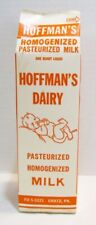 HOFFMAN'S DAIRY GRATZ PA VINTAGE ONE QUART MILK CARTON BOX FARM CREAMERY picture