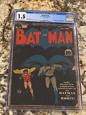 BATMAN #3 CGC 1.5 1ST CATWOMAN IN COSTUME GOLDEN AGE KEY ICONIC BOB KANE COVER picture