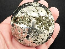 BIG Polished Pyrite Crystal Filled SPHERE with Stand From Peru 480gr picture