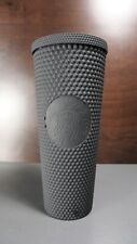 Starbucks Inspired Black Studded Textured Tumbler Plastic Cold Drink Cup 24oz picture