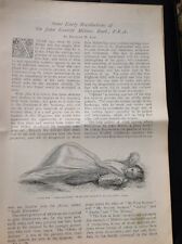 f1f  1890s Picture Article 5 Pages Sir John Everett Milton Bart R A picture