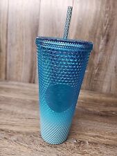 Starbucks Glacier Blue Ombre Gradient Studded Tumbler Cold Cup 24 oz picture