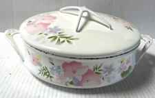  Vintage Kobe Floral Enameled Cookware 2 qt Dutch Oven Casserole picture