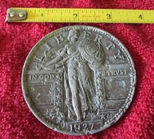 1927 Standing Liberty Quarter Replica 3 Inches. 2.0 Ounces. Zinc or Other Metal picture