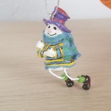 Silvestri Snowman Snow Shivering Snow Guy Resin Christmas Ornaments Handmade Hat picture