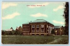Grinnell Iowa IA Postcard Iowa College Building Exterior Scene 1910 Antique Tree picture