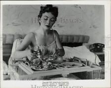 1955 Press Photo Actress Jeanne Crain Eating Breakfast in Bed - hpp21697 picture