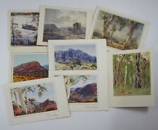 Vintage Australia Christmas Card Lot 8 Artist Landscape Painting 1950-60's picture