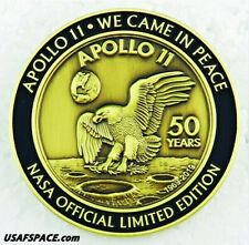 APOLLO 11 50th Anniversary -BACK TO THE MOON-LUNAR FLOWN METAL MEDALLION - COA picture