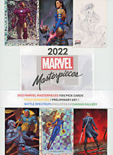 2022 Marvel Masterpieces YOU PICK  GOLD SIG/HOLO/CANVAS/PRELIM ART/BATTLE SPEC picture