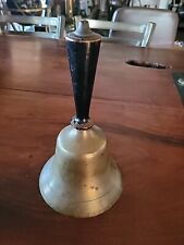 ANTIQUE SCHOOLHOUSE BELL AUTHENTIC HANDHELD LATE 1800S EARLY 1900S picture