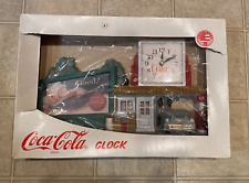Vintage 1990 Horloge Coke Coca Cola Garage Gas Station Wall Clock in box NOS picture