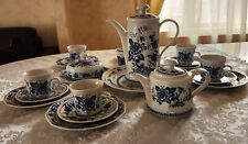Vintage Kahla Rhapsodie Blue Onion Porcelain Tea/Coffee 23 Pieces Set  GDR picture