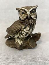 Vintage 5” Homco Woodland Owl Branch Figurine 1980s Home Interiors picture