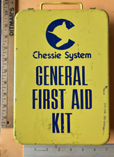 Vintage Chessie System Railroad First Aid Kit - Metal, 6.5