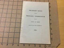 Vintage -- 1901 preliminary report - INSURANCE COMMISSIONER - MAINE - 54pgs picture