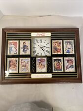 Vintage 1994 Coco-Cola Collectors card Wall Clock 14 1/2” X 20 5/8” Tested Works picture