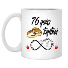 76st wedding anniversary gift for wife Coffee MUG th 76 Years together Husband picture