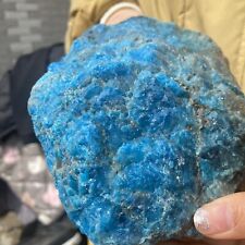 7.7lb Large Natural Blue Apatite Rough Stone Specimen Crystal Mineral Healing picture