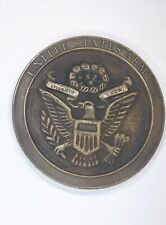 VTG Bronze Brass United States Army Emblem Medallion 3.25