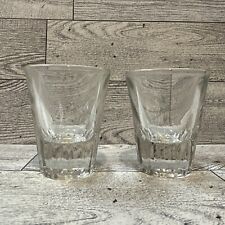 Heavy Bottom Clear Shot Glasses 2.5x1.75” Vintage (Set Of 2) picture