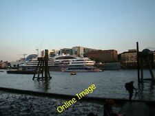 Photo 6x4 View of a Thames Clipper passing Le Boreal and HMS Belfast Lond c2014 picture