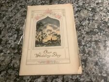 1934 West Berlin, N.J. OUR WEDDING DAY booklet; perfect for the “something old” picture