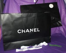 2 Large Chanel Empty Gift Bags With Ribbon Black 25 x 17 Photography Luxury picture