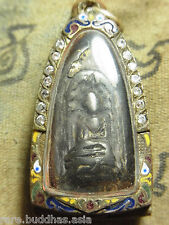 Phra Kring Khlong Takhian,Ayutthaya,Wat Khlong Takhian Buddha Amulet Silver case picture