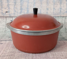 Large Vintage Club Aluminum Poppy Red Dutch Oven/ Stock Pot w/Lid - 4 qt/ 16 cup picture
