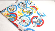 Vintage 1970s SNOOPY PEANUTS OLYMPIC Flat Twin Size Sheet picture