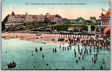 Santa Cruz California 1912 Postcard Seabeach Hotel From The Casino picture