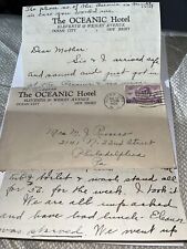 Antique 1936 THE OCEANIC HOTEL LETTERHEAD - Philadelphia Day in OCEAN CITY NJ picture