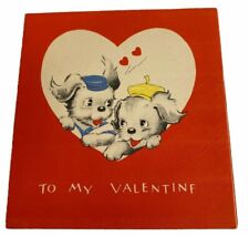 Vintage Die Cut Valentine Dog Heart To My Valentine You're Always In My Heart picture