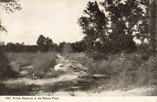 Public Highway in the Illinois Field IL Stoy Crawford County 1908 Postcard picture