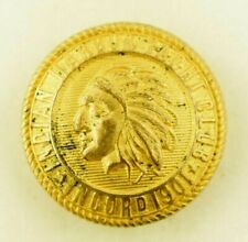 C.1901-10 Indian Harbor Yacht Club Native American Chief Coat Uniform Button B22 picture