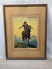 Appealing to The Great Spirit, Native American Framed Art Print Antique 13