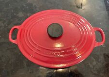 LE CREUSET Red Oval 5 Quart Dutch Oven #29 In Excellent gently used Condition. picture