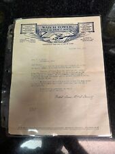 WATCHTOWER PERSONAL LETTER 1911 FROM WATCH TOWER BIBLE AND TRACT SOCIETY picture